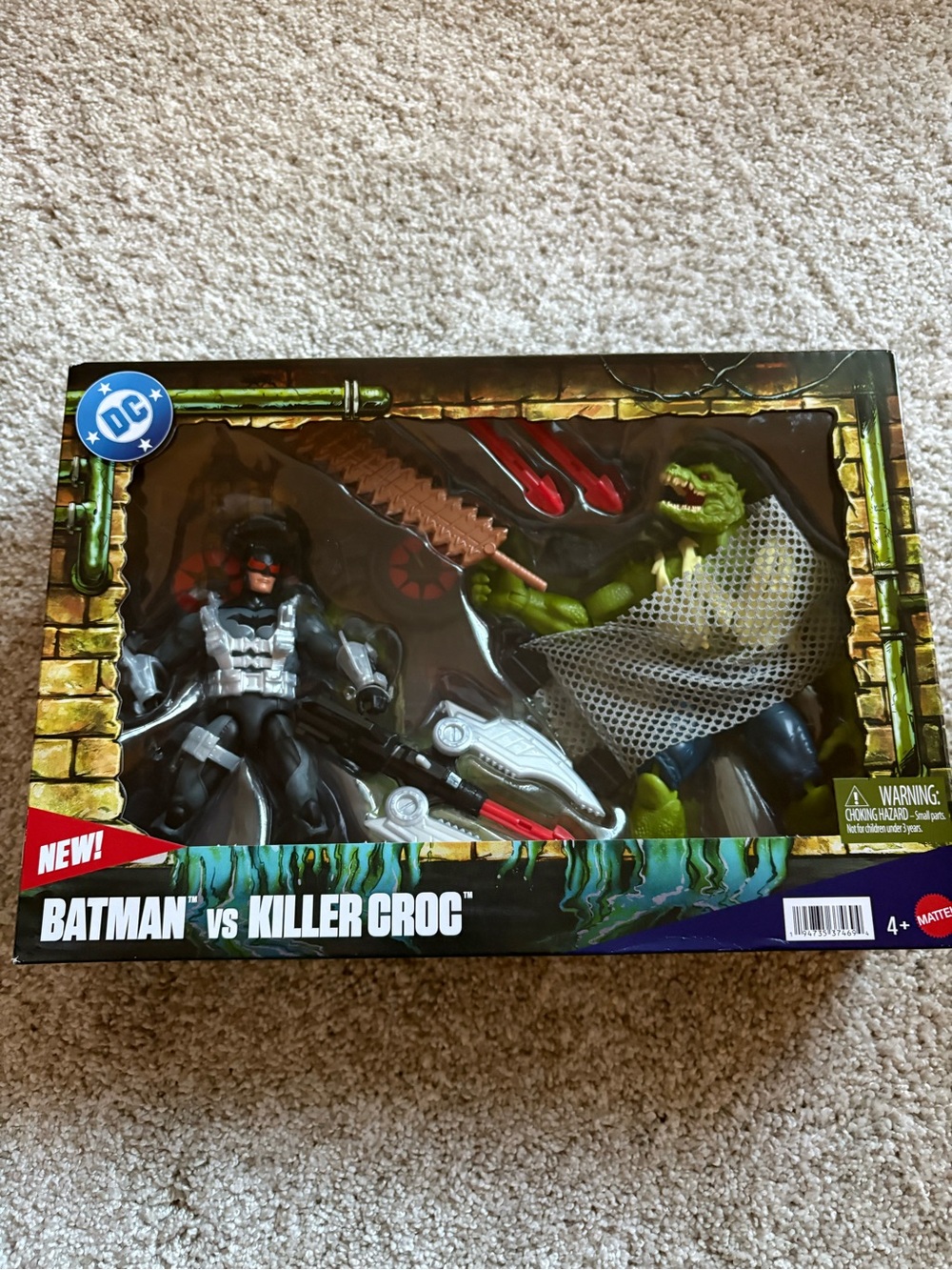 New in the box Mattel DC Comics Premier Batman vs. Killer Croc 2-Pack